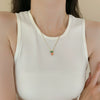 Titanium Steel Women's Fruit Food Style Geometric Carrot Pendant Necklace With Mixed Gem Inlay And Diamond Design And Cross Chain