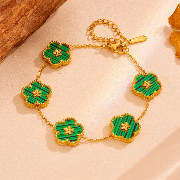 Titanium Steel Women's Fruit Pattern Bracelet
