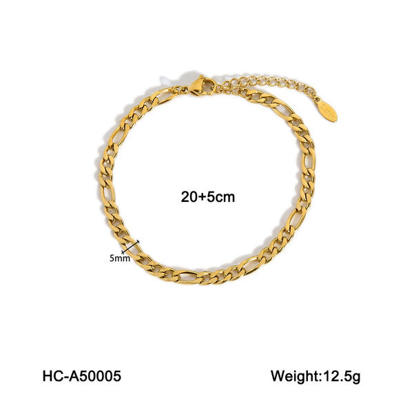 Titanium Steel Women's Geometric Anklet