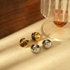 Titanium Steel Women's Geometric Electroplated Ball Earrings