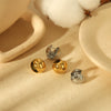 Titanium Steel Women's Geometric Electroplated Ball Earrings