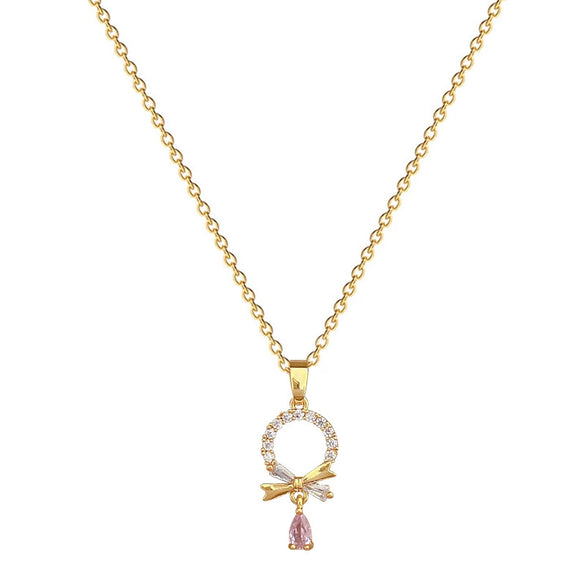 Titanium Steel Women's Geometric Light Luxury Full Diamond Water Drops Earrings Necklace Set With Electroplating