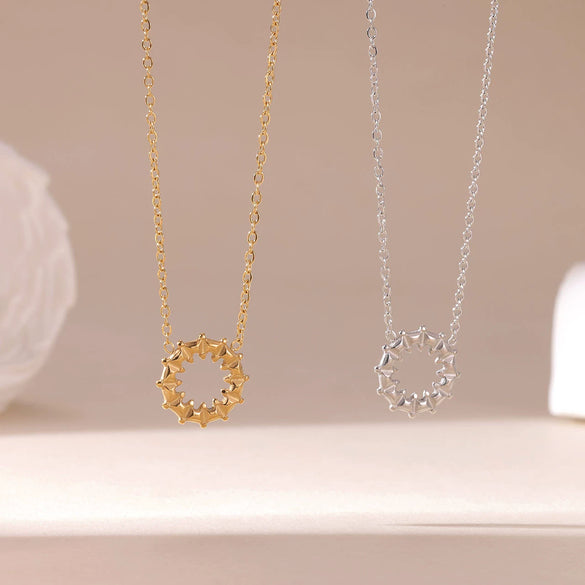 Titanium Steel Women's Geometric Simple Design Electroplated O Word Chain Necklace