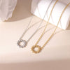 Titanium Steel Women's Geometric Simple Design Electroplated O Word Chain Necklace