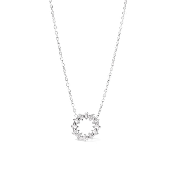 Titanium Steel Women's Geometric Simple Design Electroplated O Word Chain Necklace