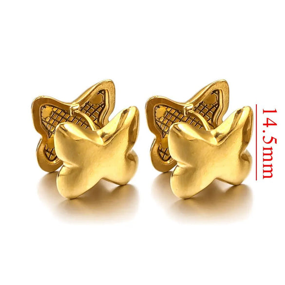 Titanium Steel Women's Geometric Star Glow Ball Earrings With Electroplating