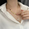 Titanium Steel Women's Geometric Style Electroplated Clavicle Chain Necklace Jewelry