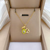Titanium Steel Women's Geometric Style Jewelry Set With Electroplating Treatment Including Necklace And Earrings