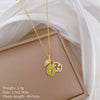 Titanium Steel Women's Geometric Style Jewelry Set With Electroplating Treatment Including Necklace And Earrings