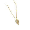 Titanium Steel Women's Geometric Zircon Microembedded Necklace