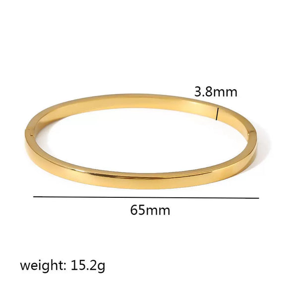 Titanium Steel Women's Gold Plated Geometric Fashion Bracelet