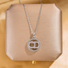 Titanium Steel Women's Heart Shape Diamond Inlaid Clavicle Necklace
