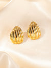 Titanium Steel Women's Heart Shape Electroplated Earrings Simple Allmatch Light Luxury Style
