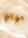 Titanium Steel Women's Heart Shape Electroplated Earrings Simple Allmatch Light Luxury Style