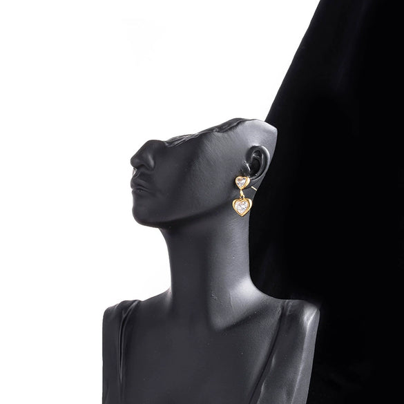Titanium Steel Women's Heart Shape Personality Earrings