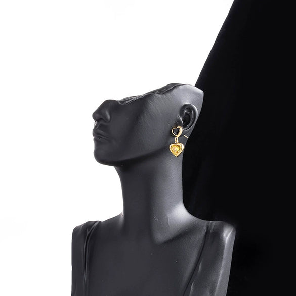 Titanium Steel Women's Heart Shape Personality Earrings