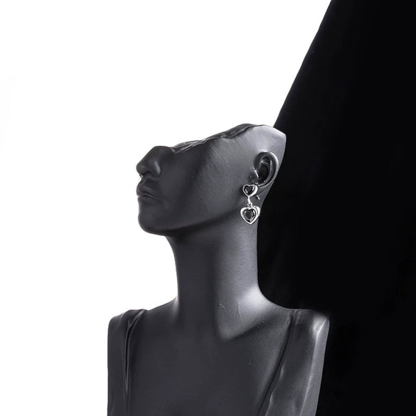 Titanium Steel Women's Heart Shape Personality Earrings