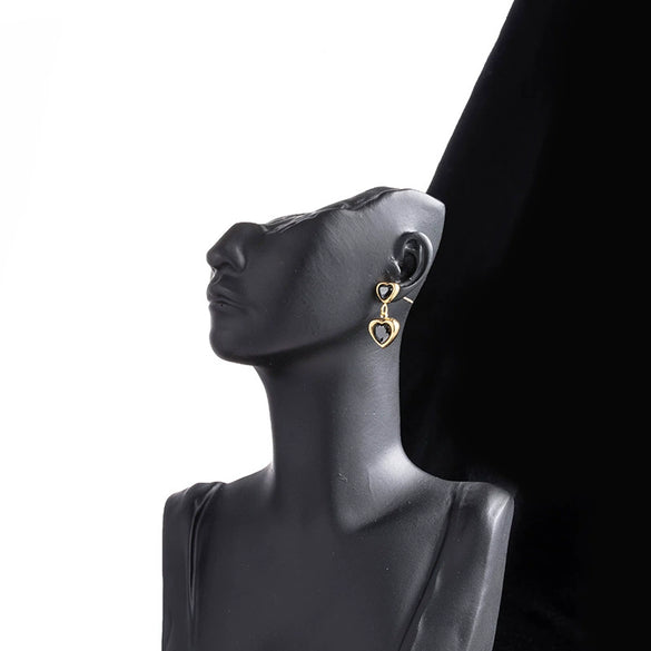 Titanium Steel Women's Heart Shape Personality Earrings