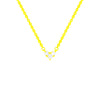 Titanium Steel Women's Heart Shaped Clavicle Chain Necklace With Mixed Gem Inlay And Inlaid Zircon