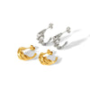 Titanium Steel Women's High Sense Geometric Electroplated Earrings