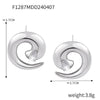 Titanium Steel Women's Jewelry Set With Marine Organisms Pattern Electroplated Whirlwind Design Earrings And Ring