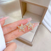 Titanium Steel Women's Jewelry With Geometric Pattern Electroplating Flower And Fivepointed Star Design