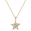 Titanium Steel Women's Jewelry With Geometric Pattern Electroplating Flower And Fivepointed Star Design