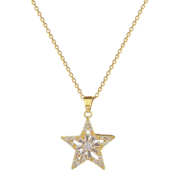 Titanium Steel Women's Jewelry With Geometric Pattern Electroplating Flower And Fivepointed Star Design