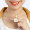 316L Stainless Steel Women's Letter Pattern Gold Inlaid Cross Chain Clavicle Necklace Pendant Jewelry