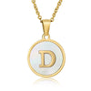 316L Stainless Steel Women's Letter Pattern Gold Inlaid Cross Chain Clavicle Necklace Pendant Jewelry