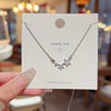 Titanium Steel Women's Light Luxury Fivepointed Star Clavicle Chain With Mixed Gem Inlay And Zircon Inlaid Pendant