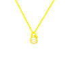 Titanium Steel Women's Light Luxury Geometric Lucky Gourd Beating Heart Pendant Necklace Set With Precious Stones