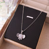 Titanium Steel Women's Light Luxury Geometric Patterned Auspicious Elephant Pendant Cross Chain Necklace