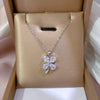 Titanium Steel Women's Light Luxury Microinlaid Diamond Geometric Necklace