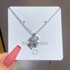 Titanium Steel Women's Light Luxury Microinlaid Diamond Geometric Necklace