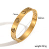 Titanium Steel Women's Light Luxury Retro Flower Bracelet With Electroplating