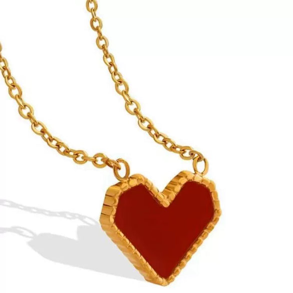 Titanium Steel Women's Light Luxury Simple Geometric Heart Cross Chain Necklace With Electroplating