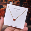 Titanium Steel Women's Light Luxury Simple Geometric Heart Cross Chain Necklace With Electroplating