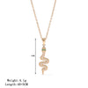Titanium Steel Women's Light Luxury Snake Pendant O Word Chain Necklace With Geometric Pattern And Electroplating