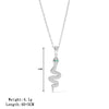 Titanium Steel Women's Light Luxury Snake Pendant O Word Chain Necklace With Geometric Pattern And Electroplating