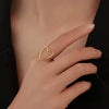 Titanium Steel Women's Love Heart Hollow Nonfading Ring Electroplated Fashion Style
