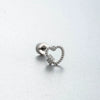 Titanium Steel Women's Lovely Inlaid Zircon Heart Flower Star Ear Nails