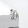 Titanium Steel Women's Lovely Style Zircon Inlaid Double Screw Bow Earring