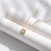 Titanium Steel Women's Microinlaid Zircon Sunflower Electroplated Clavicle Chain Light Luxury Highend Niche Style