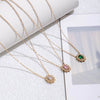 Titanium Steel Women's Microinlaid Zircon Sunflower Electroplated Clavicle Chain Light Luxury Highend Niche Style