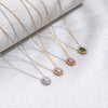 Titanium Steel Women's Microinlaid Zircon Sunflower Electroplated Clavicle Chain Light Luxury Highend Niche Style