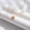 Titanium Steel Women's Microinlaid Zircon Sunflower Electroplated Clavicle Chain Light Luxury Highend Niche Style