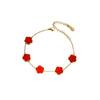 Titanium Steel Women's Minimalist Flower Pattern Electroplated Bracelet