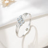 Titanium Steel Women's Minimalist Geometric Inlaid Horseeye Zircon And Fourleaf Clover Bracelet With Polishing Treatment
