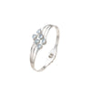 Titanium Steel Women's Minimalist Geometric Inlaid Horseeye Zircon And Fourleaf Clover Bracelet With Polishing Treatment